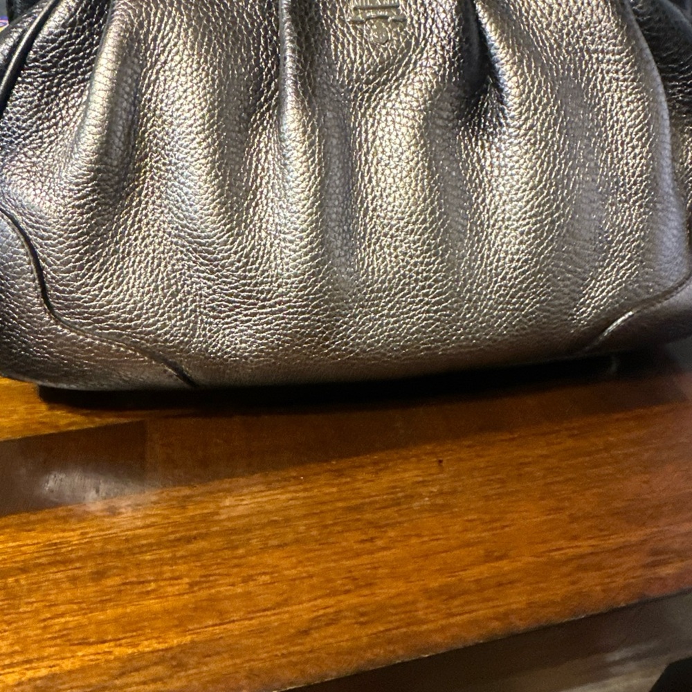 Prada Metallic Black Leather Bag
